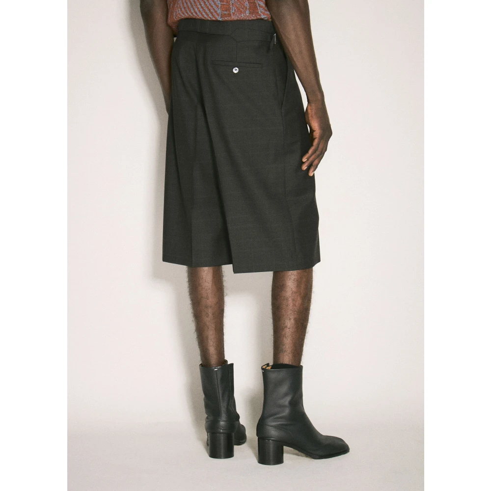 Vivienne Westwood Geruite Motief Wollen Shorts Black Heren