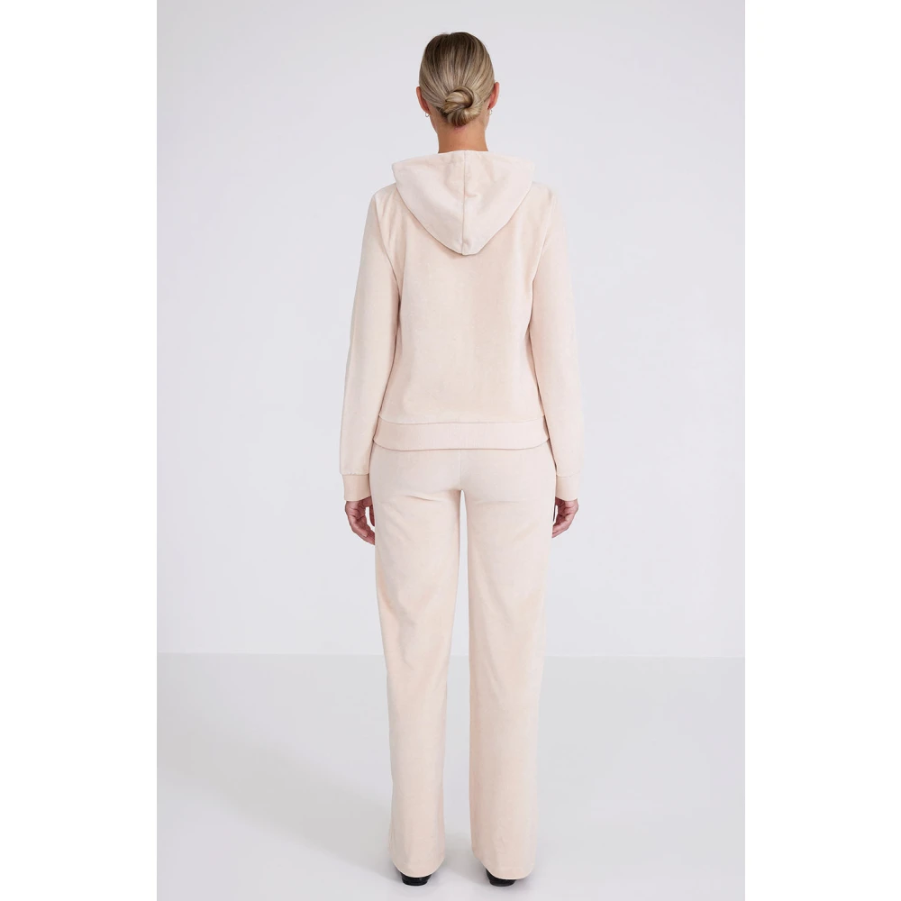 Busnel Zachte Beige Hoodie Jas Beige Dames