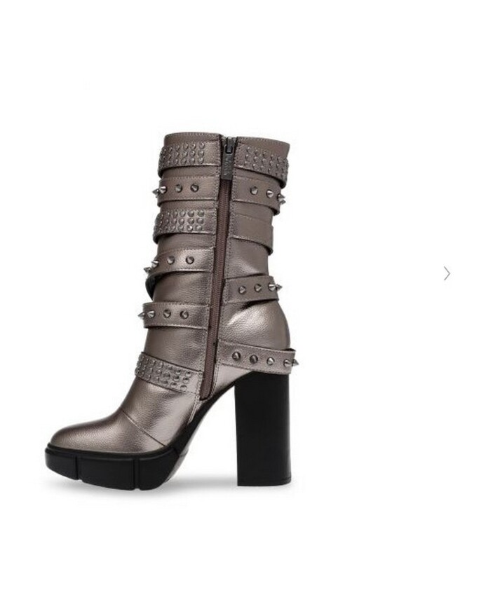 bottes-et-bottines-en-polyester-pewter
