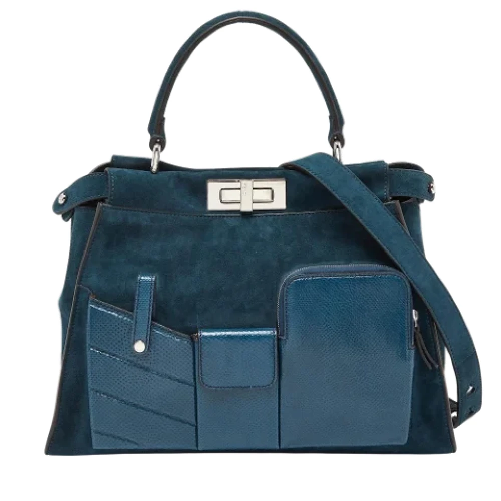 Fendi Vintage Pre-owned Suede handbags Blue Dames