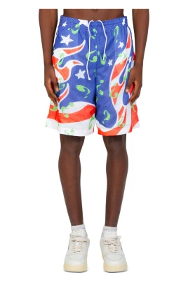 Flame Flag Mesh Shorts i