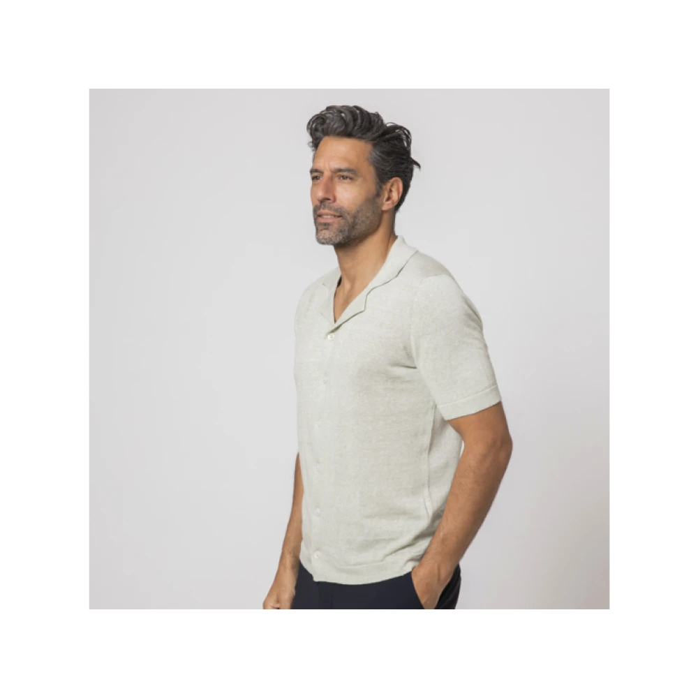 Gran Sasso Short Sleeve Shirt Green Heren
