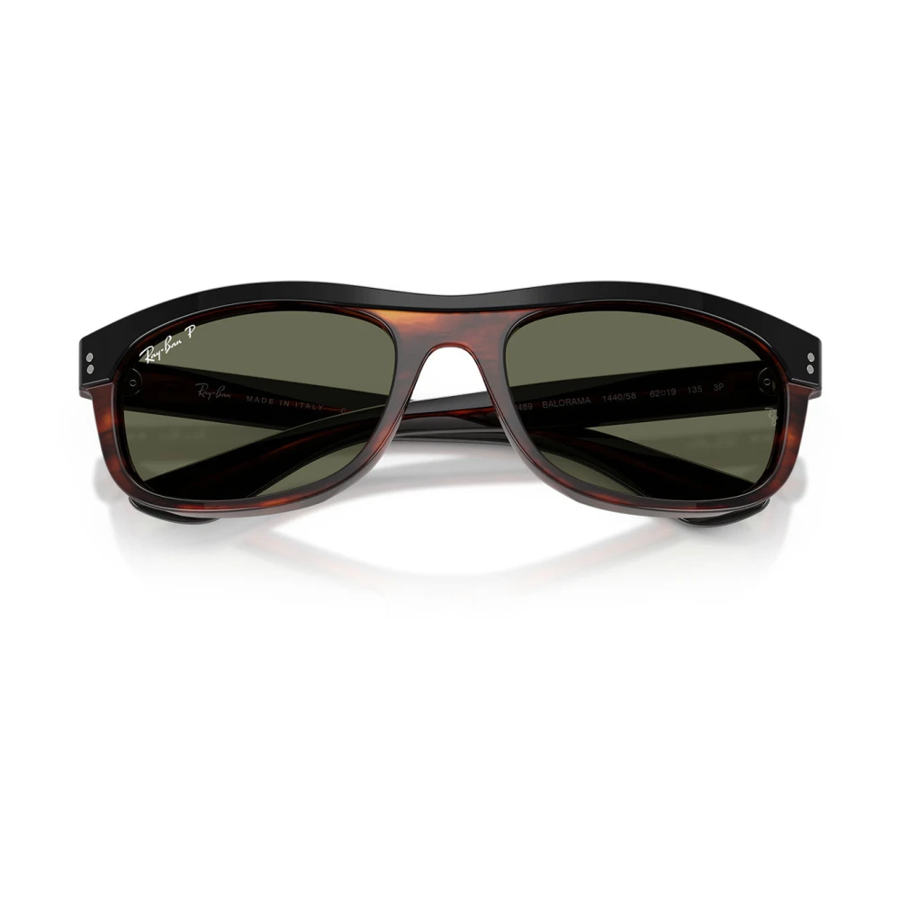 Ray-Ban Unisex Sunglass Balorama Street Neat - Frame color: Black On Havana, Lens color: Green Polarized - Image 4