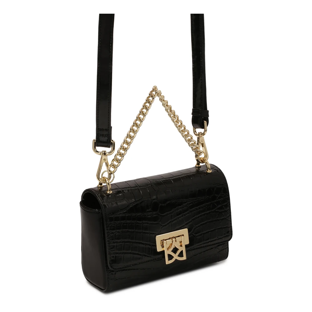 Kazar Universale zwarte handtas met ketting en riem Black Dames