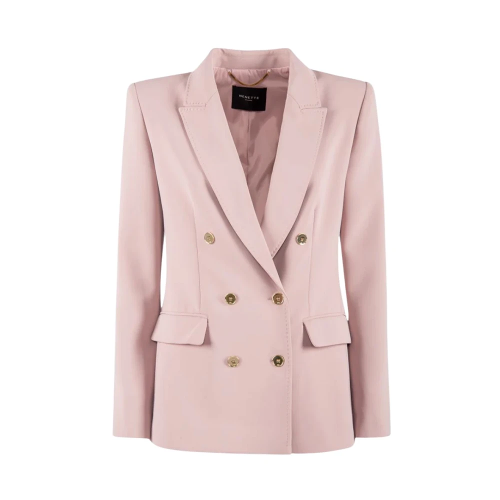 Nenette Double-Breasted Cady Jas Pink Dames