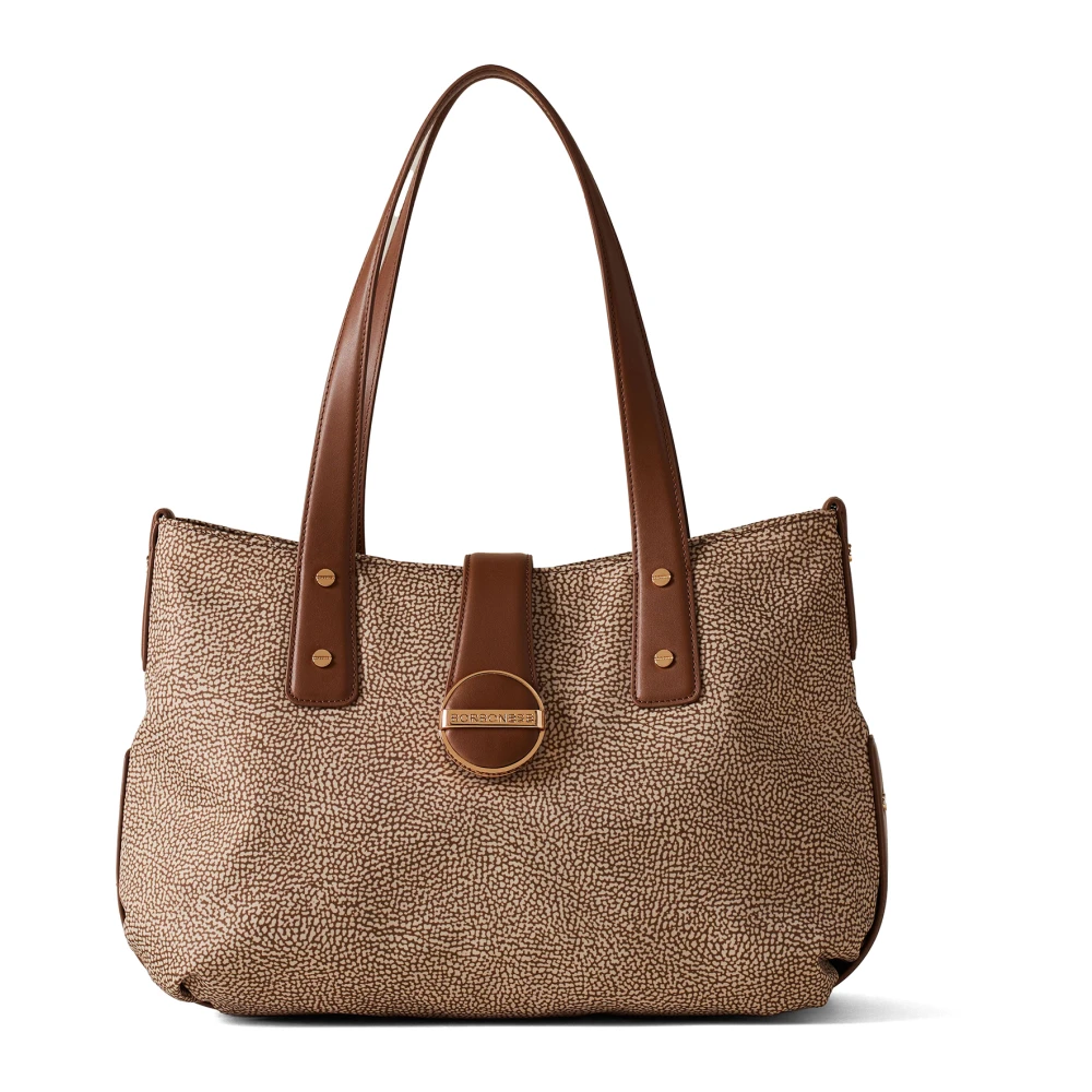 Borbonese Eclipse Shopper in Beige Dames