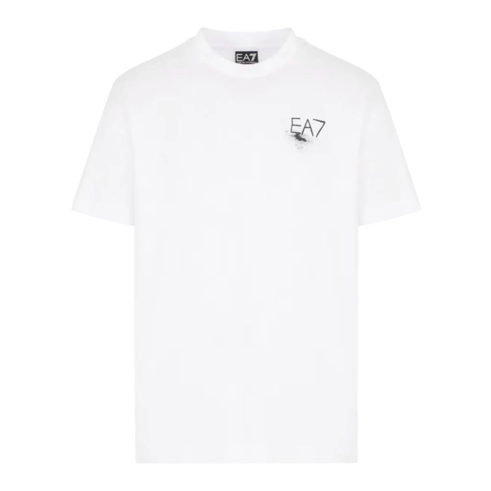 Emporio Armani Ea7 Men's White Short Sleeve T-Shirt By Ea7