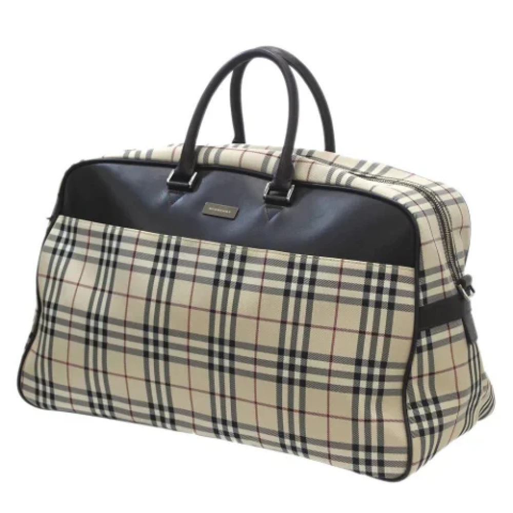 Burberry Vintage Pre-owned Fabric handbags Beige Dames