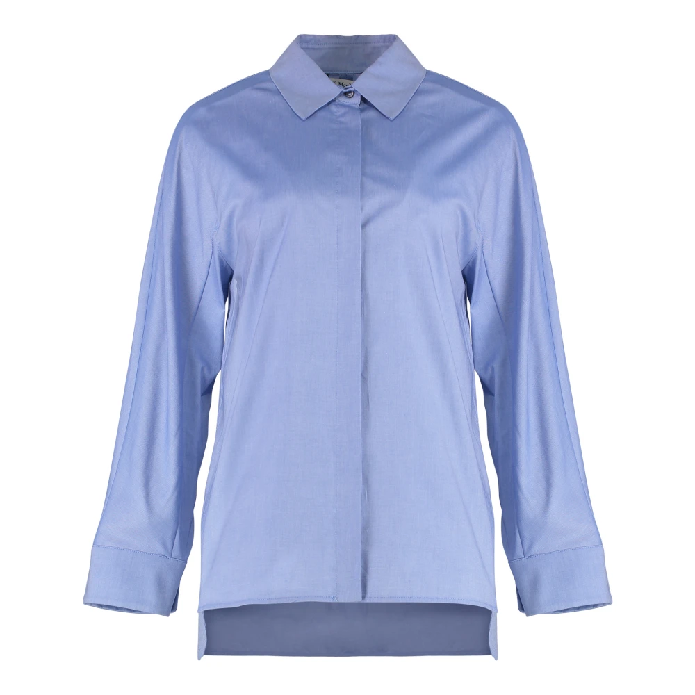Max Mara Women's Blue Shirts, S, Conero Oxford Shirt