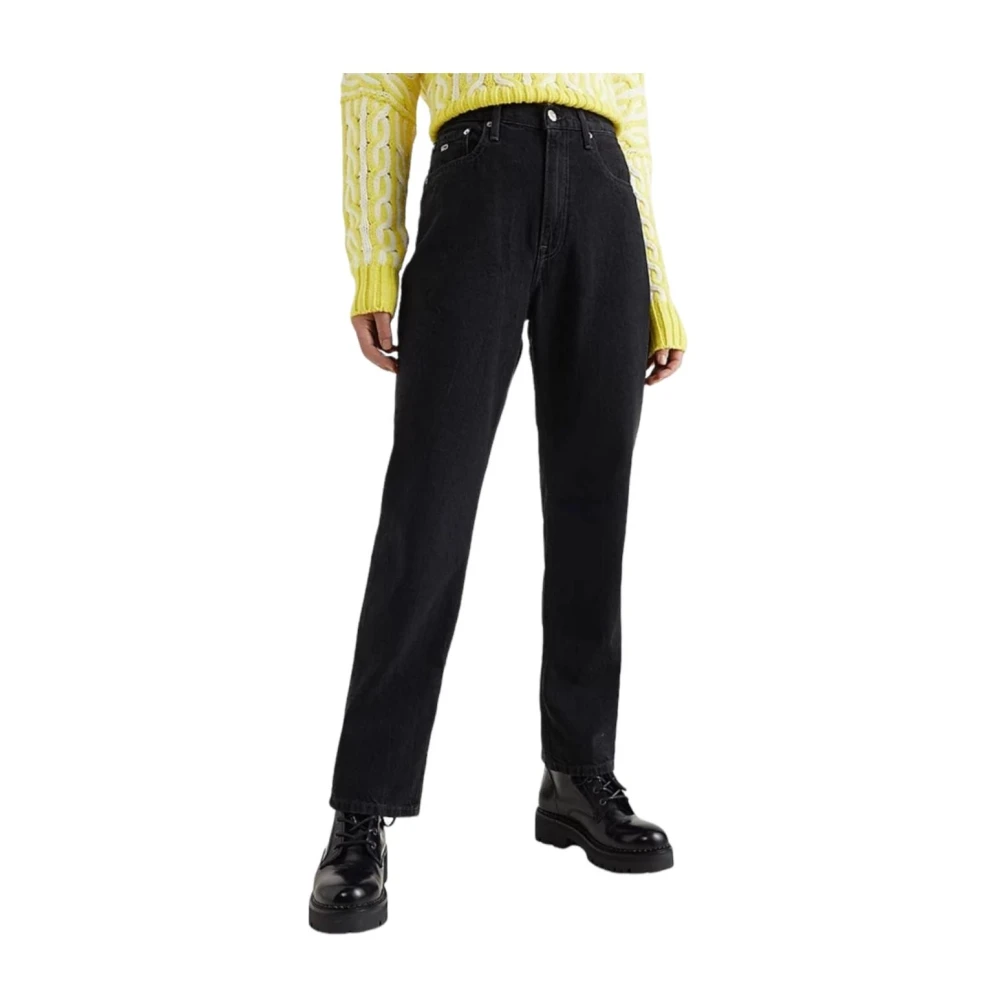 Tommy Hilfiger Women's Black Straight Trousers - Straight Trousers - W29 L30 - Trousers