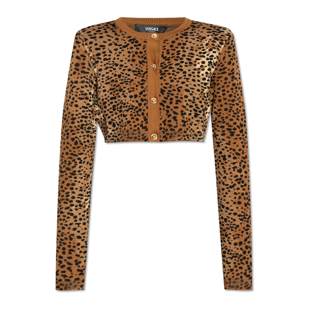 Versace Vest met dierenmotief Brown Dames