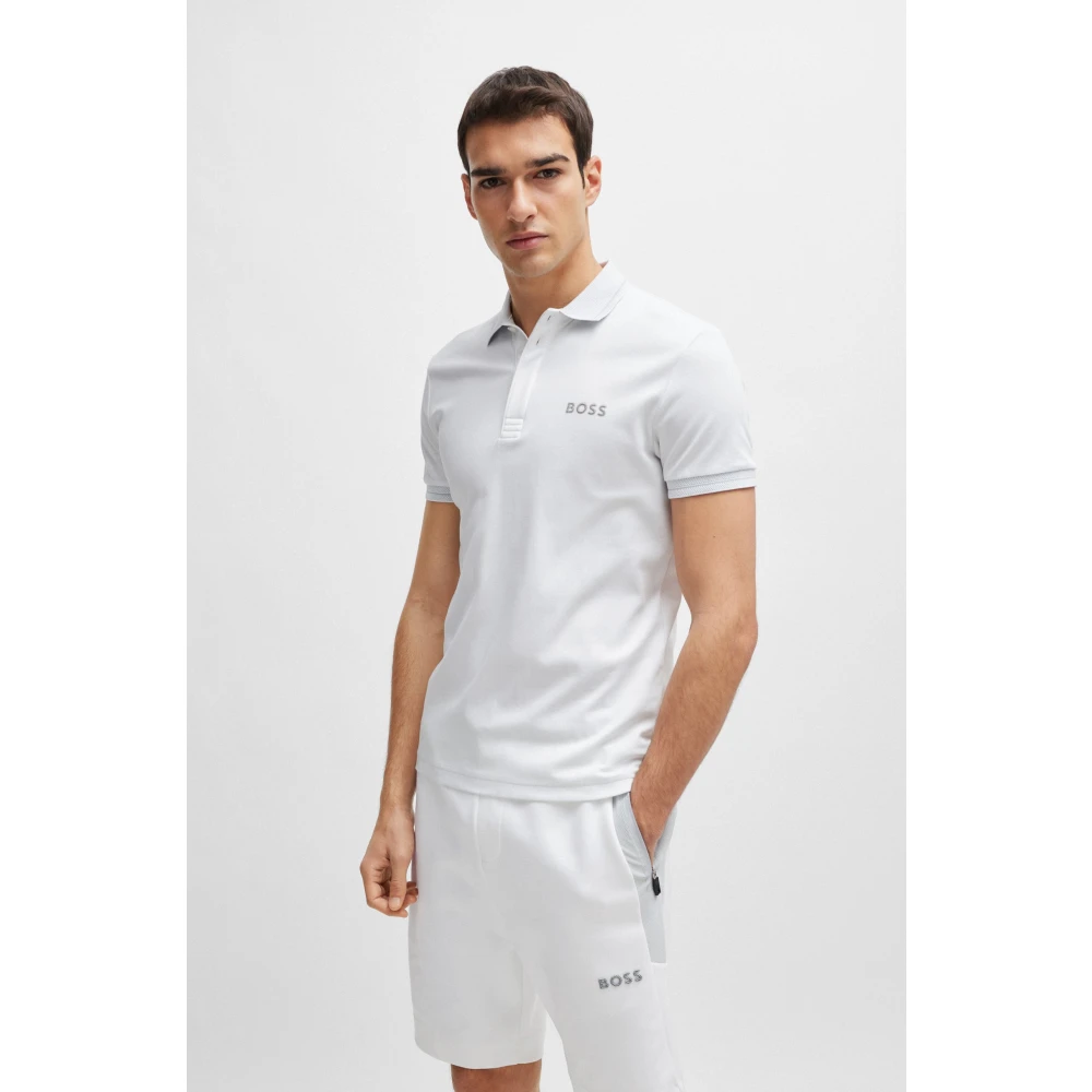 Boss Slim Fit Polo Shirt White Heren