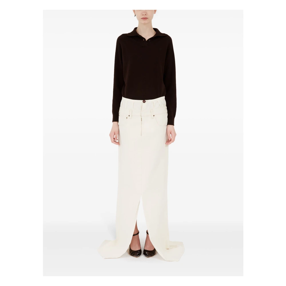 Maison Margiela Lange Rok met een Twist Beige Dames