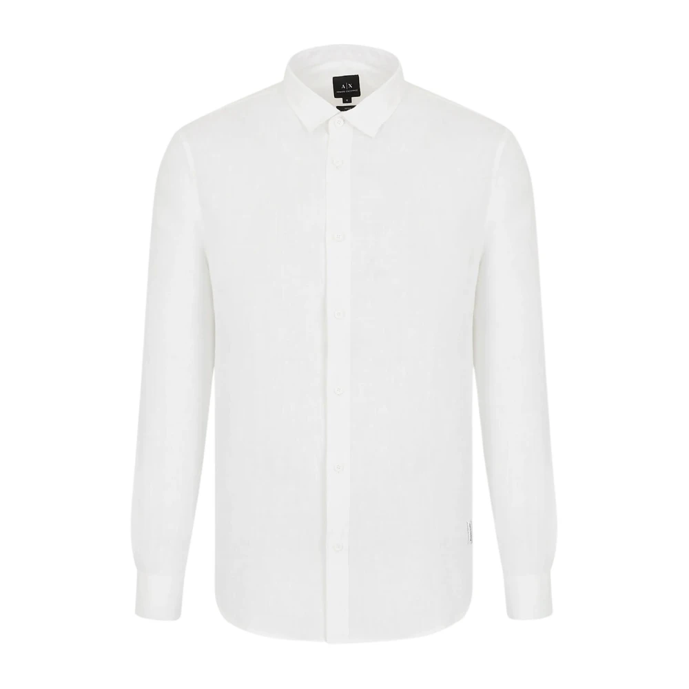 Armani Exchange Mannelijk Wit Casual Shirts