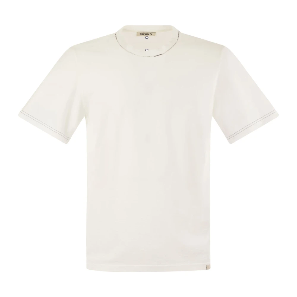 Premiata Katoenen T-shirt met korte mouwen White Heren