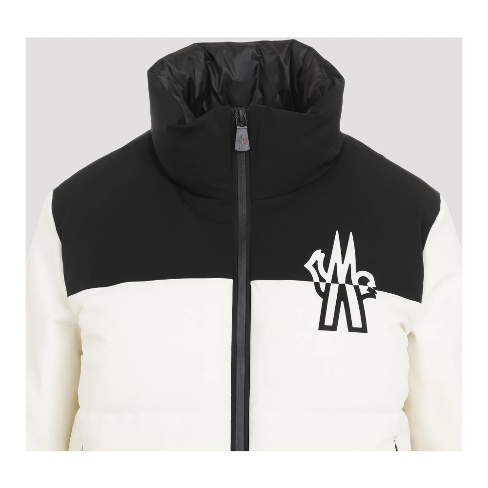Moncler Natuurlijke Zip Up Cardigan White Dames