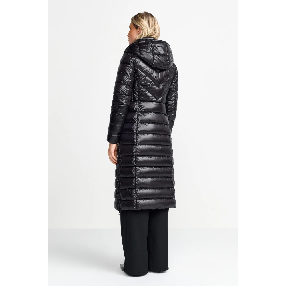 Rich & Royal Lange Pufferjas voor Extra Warmte Black Dames