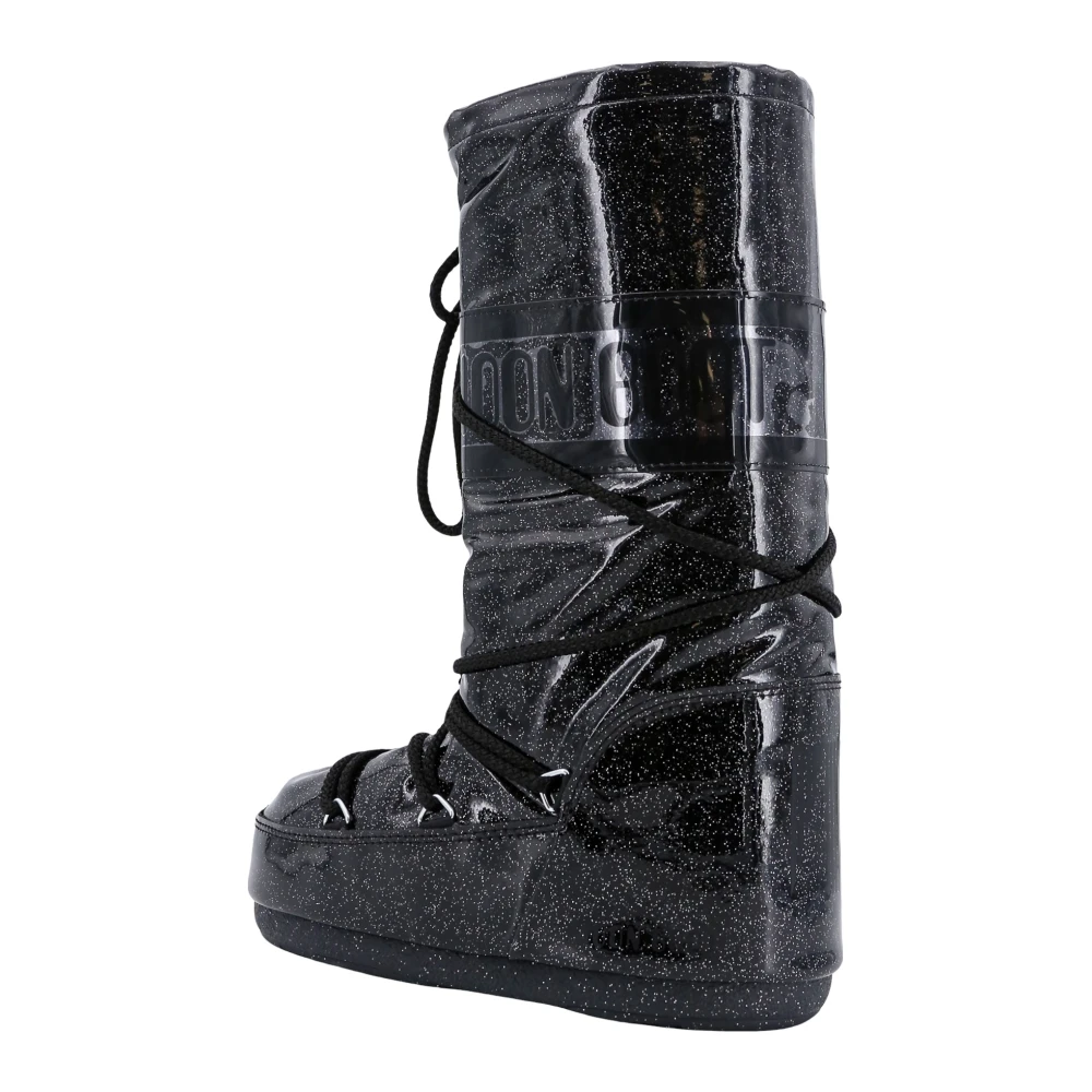 moon boot Gepolsterde Veterschoenen Black Dames