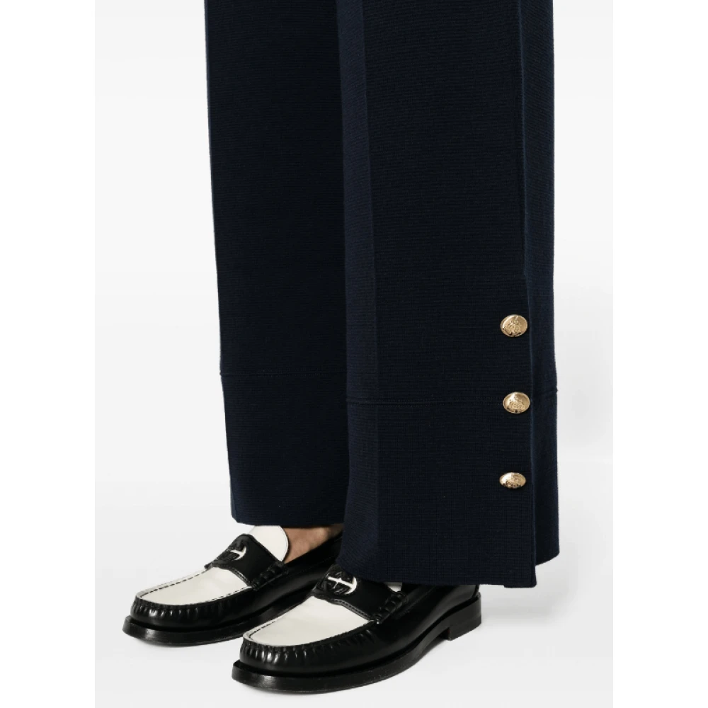 Gucci Wijde broek in marineblauw Blue Dames