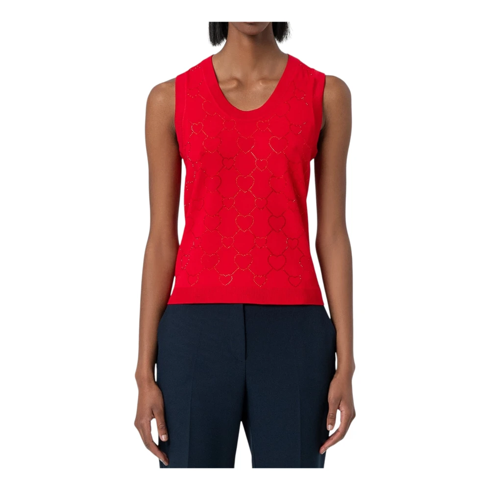 Fracomina Vrouw Rood Tops Dames, L, Gebreide Tanktop