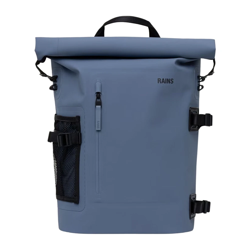 Rains Unisex Blu - Zaino Deepwater Rolltop Large - Bags - One Size - Immagine 3