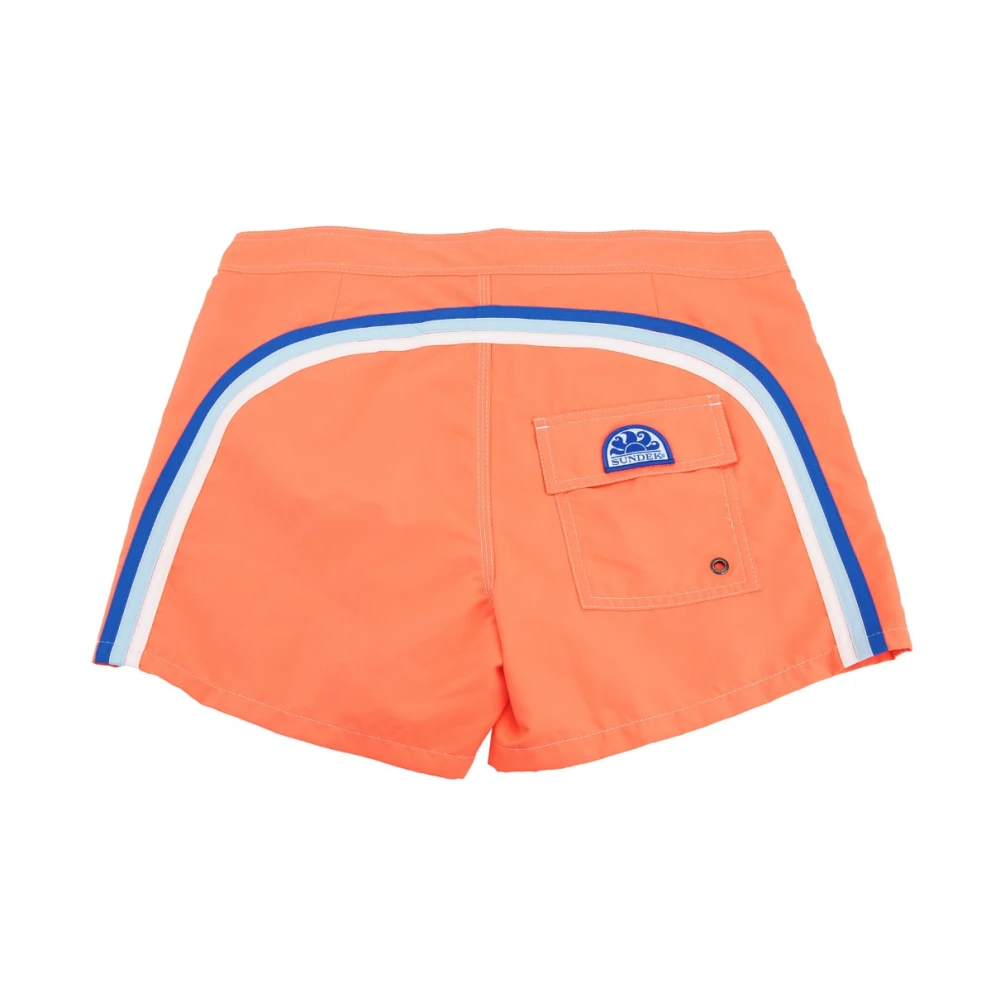 Sundek Heren Vetersluiting Velcro Shorts Orange Heren