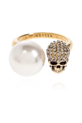 Skull and Pearl Ring
