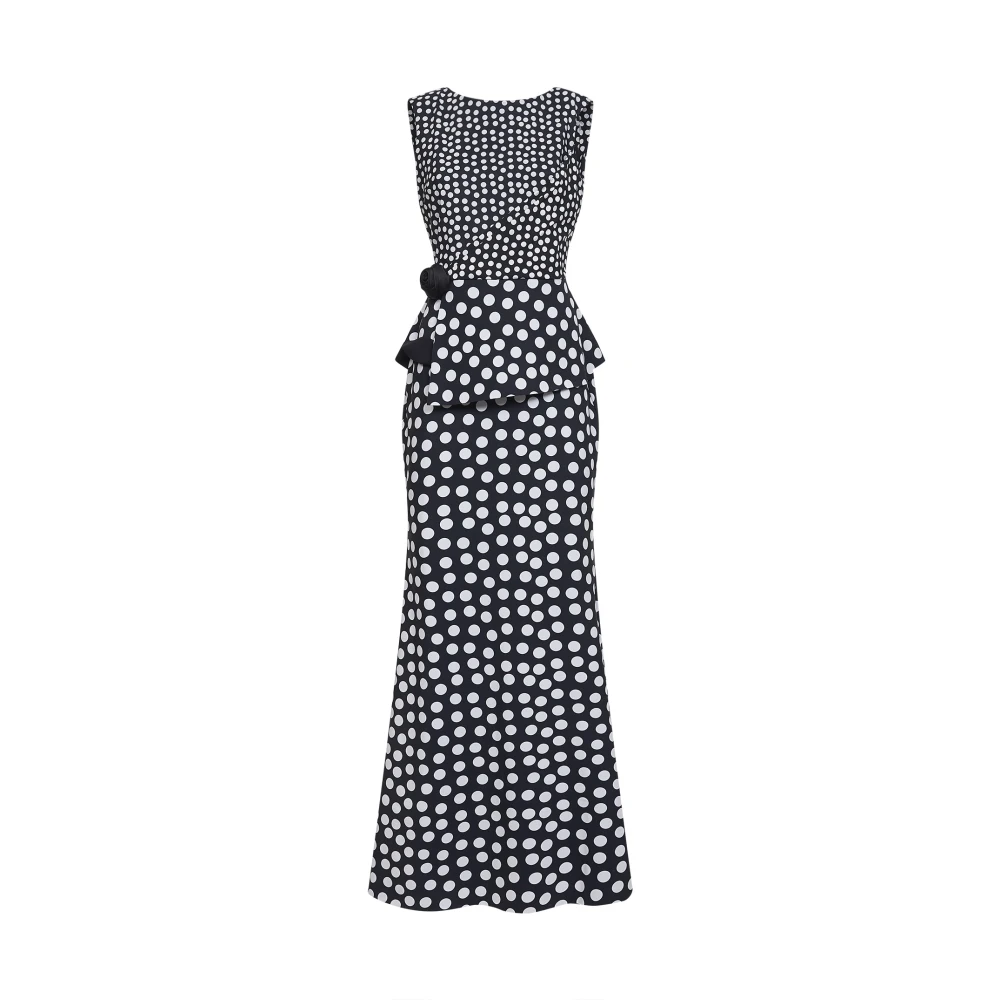 Chiara Boni Women's Multicolor Maxi Dresses, Xl, Polka-Dot Maxi Dress