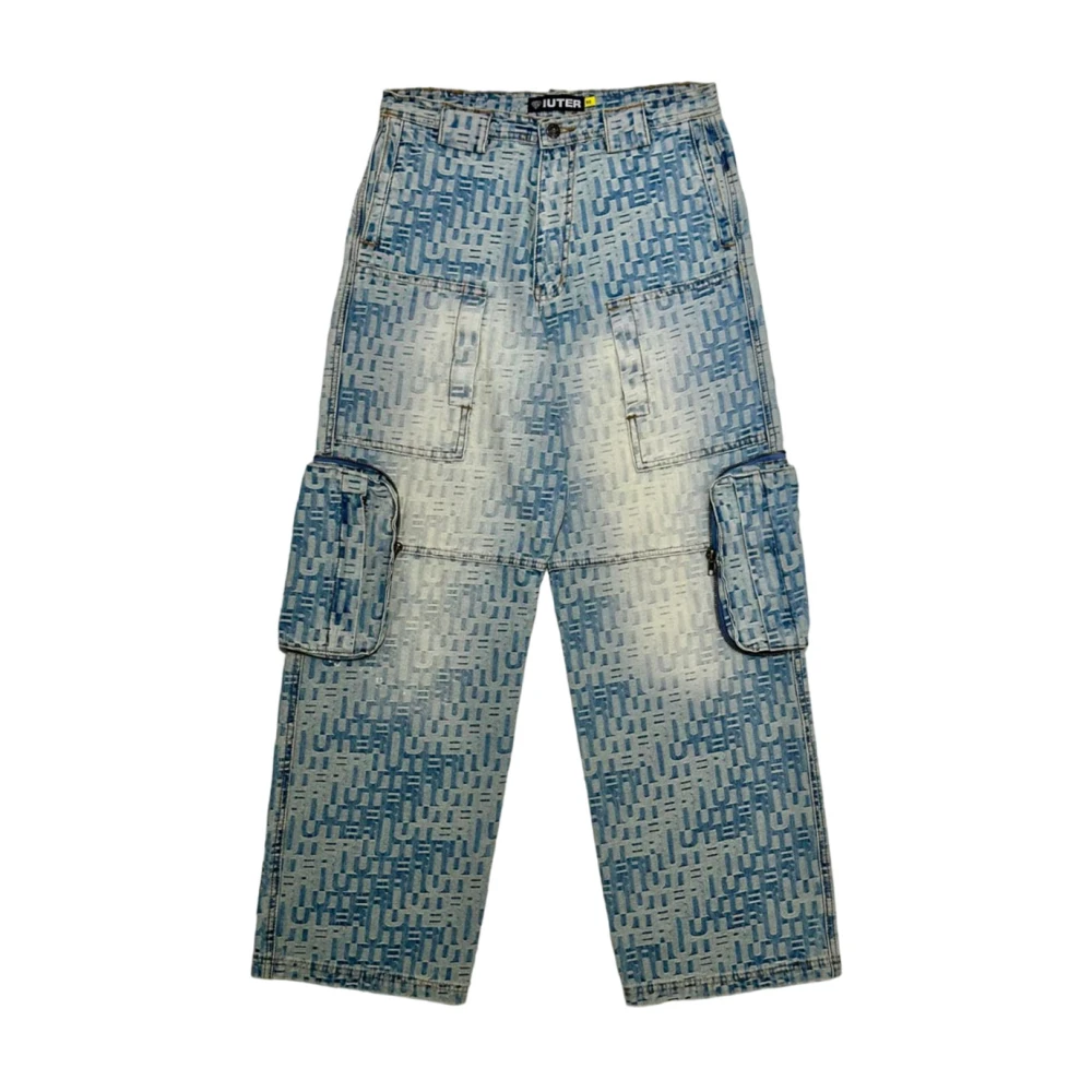 Iuter Denim Gebreide kleding en Sweaters Blue Heren