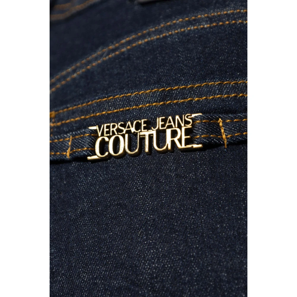 Versace Jeans Couture Jeans met logo Blue Dames