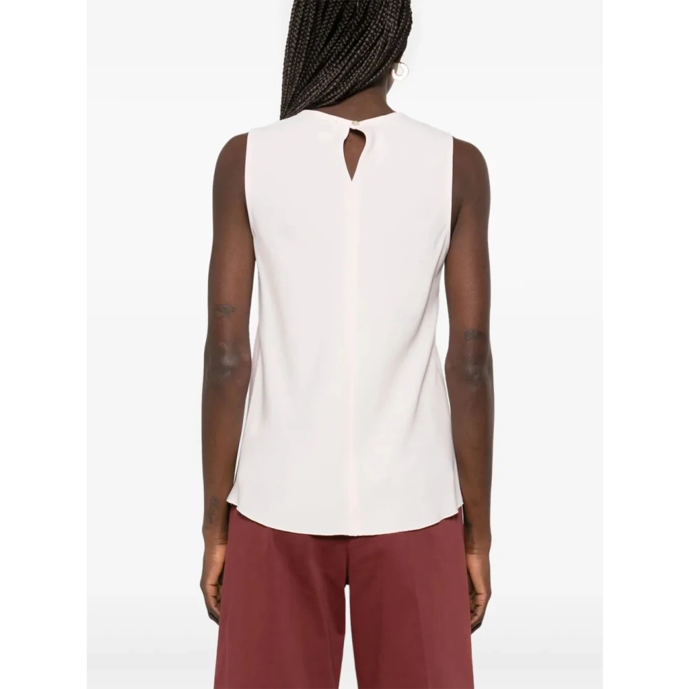 Forte Satijnen Omkeerbare Top Beige Dames