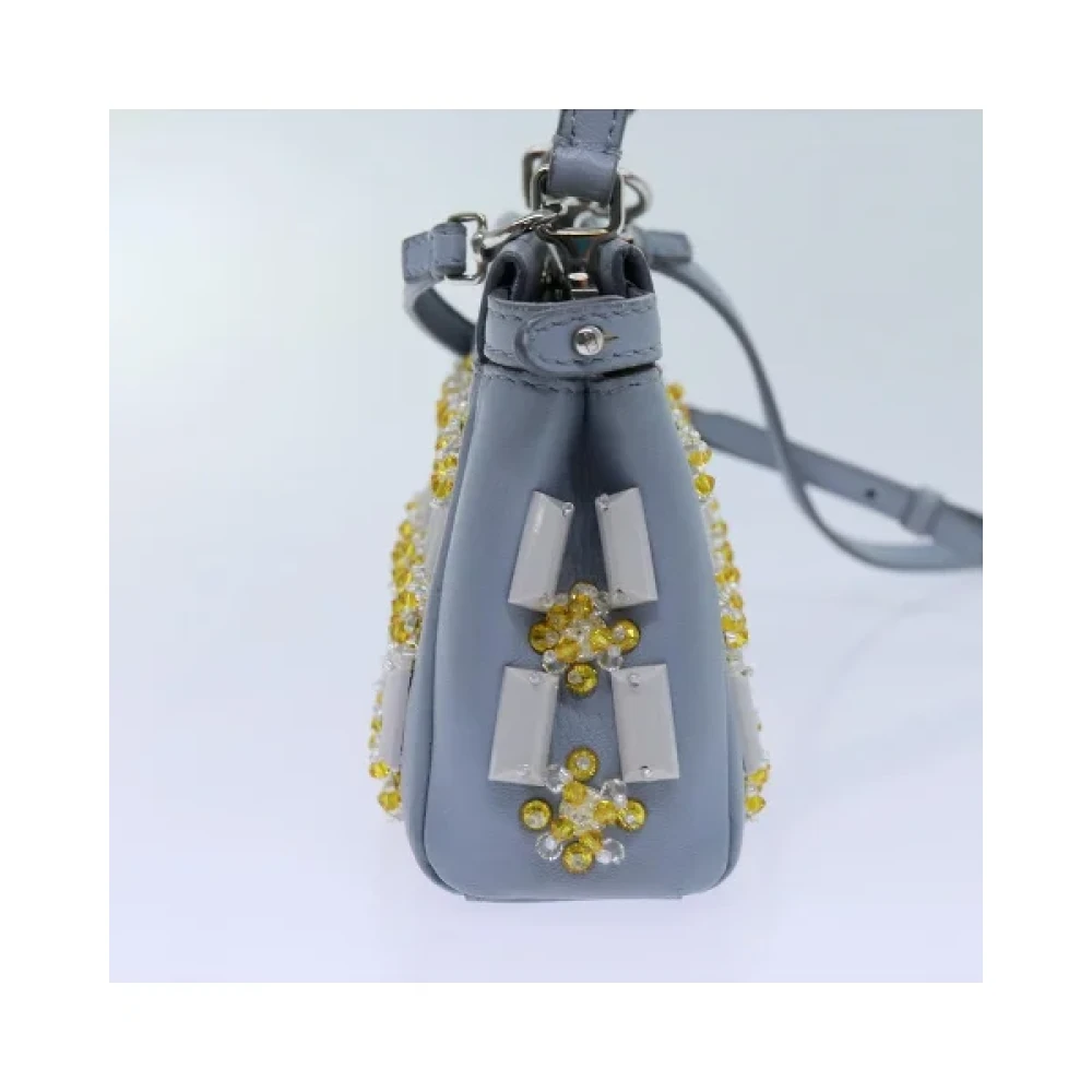 Fendi Vintage Pre-owned Leather handbags Blue Dames