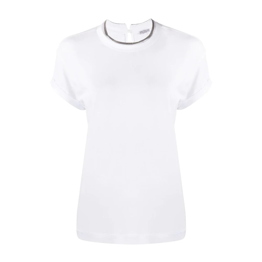 BRUNELLO CUCINELLI Witte T-shirts & Polos voor vrouwen White Dames