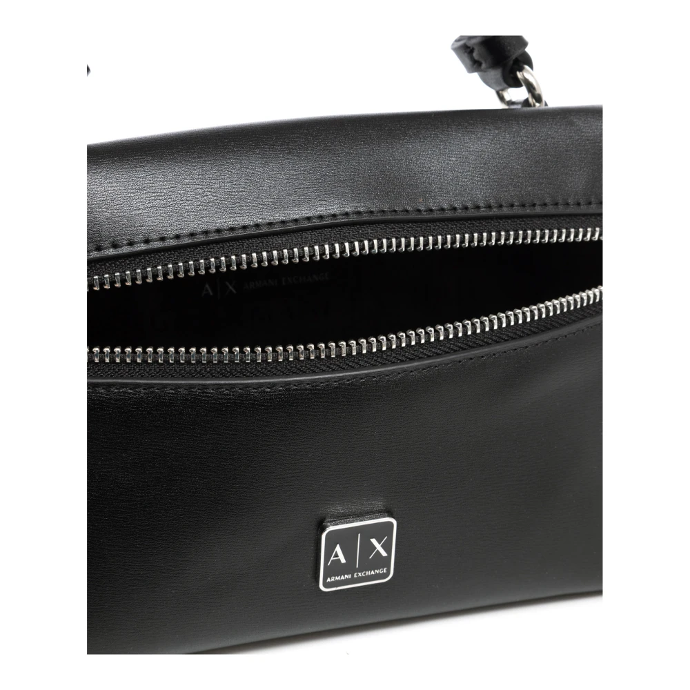 Armani Exchange Verstelbare Riem Handtas met Ritssluiting Black Dames
