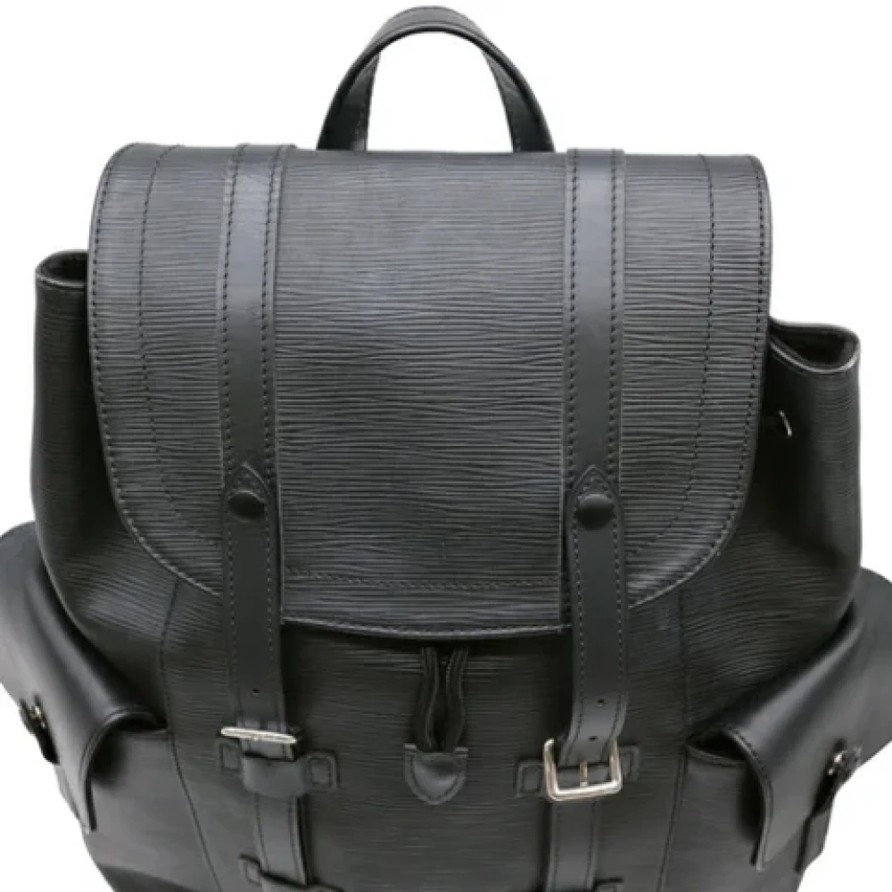 Louis Vuitton Vintage Pre-owned Leather backpacks Black Dames