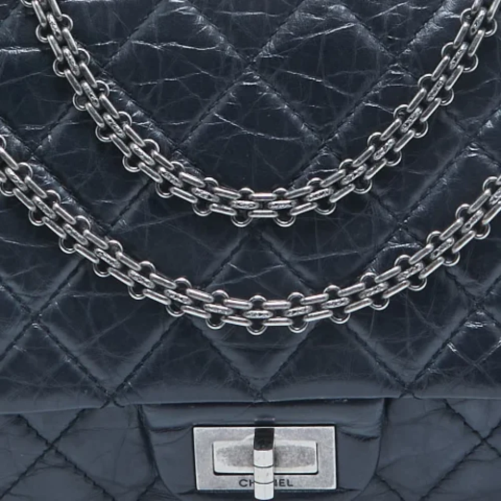 Chanel Vintage Pre-owned Leather chanel-bags Blue Dames