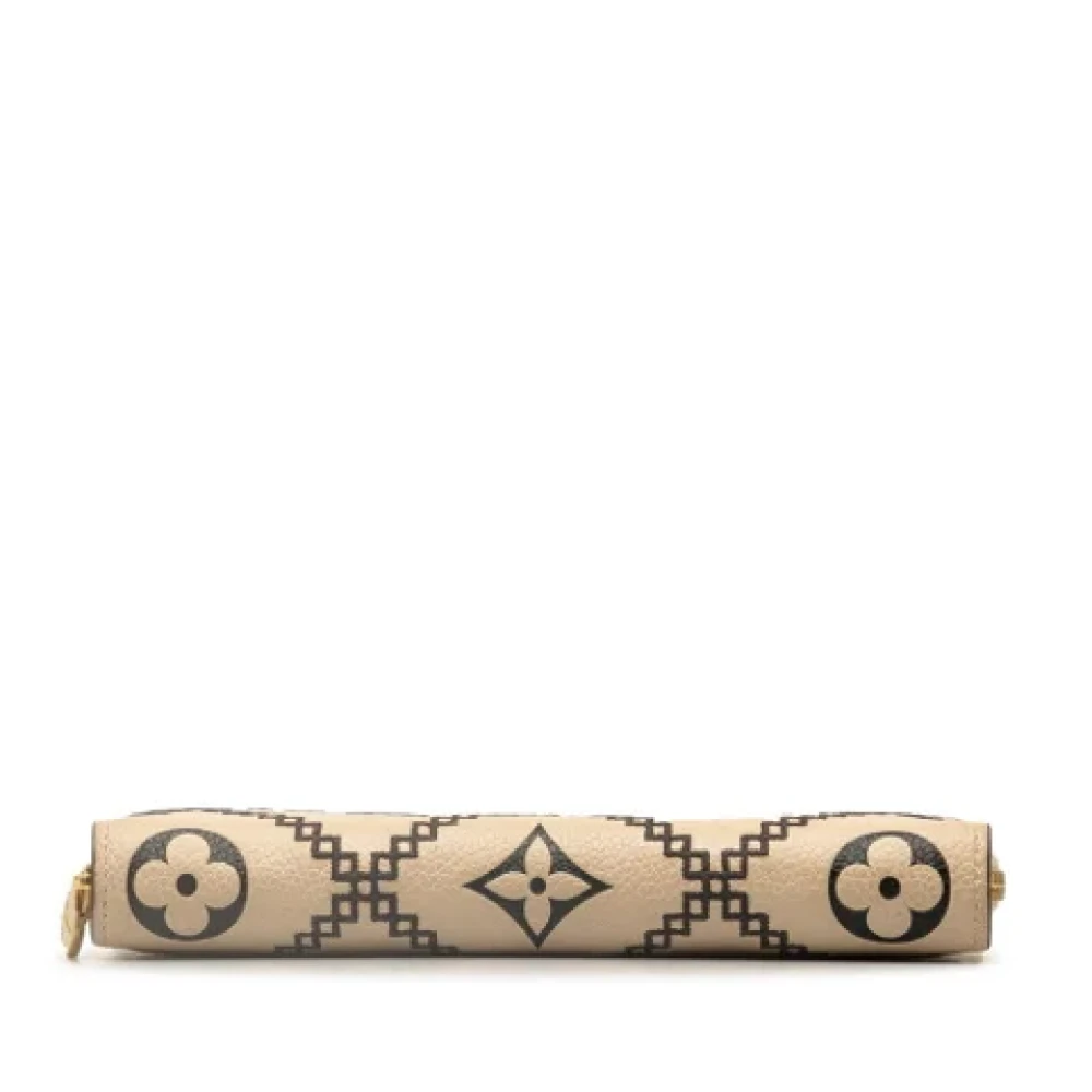 Louis Vuitton Vintage Pre-owned Leather wallets Beige Dames