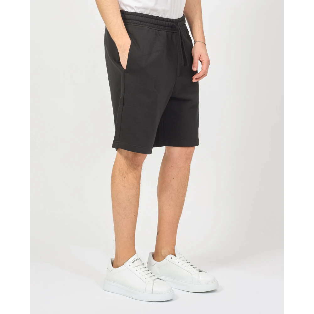 Hugo Boss Zwarte Bermuda Shorts met Trekkoord Taille Black Heren