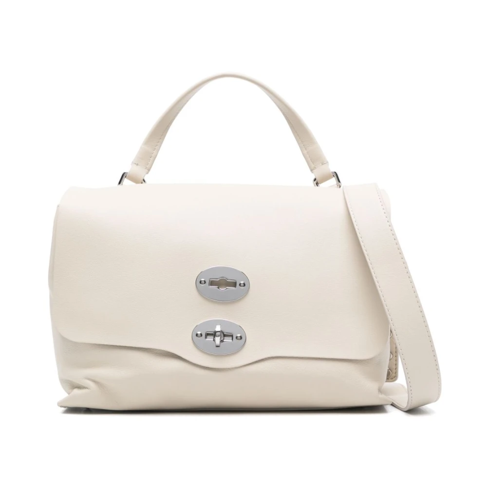 Zanellato Witte Twist-Lock Schoudertas White Dames
