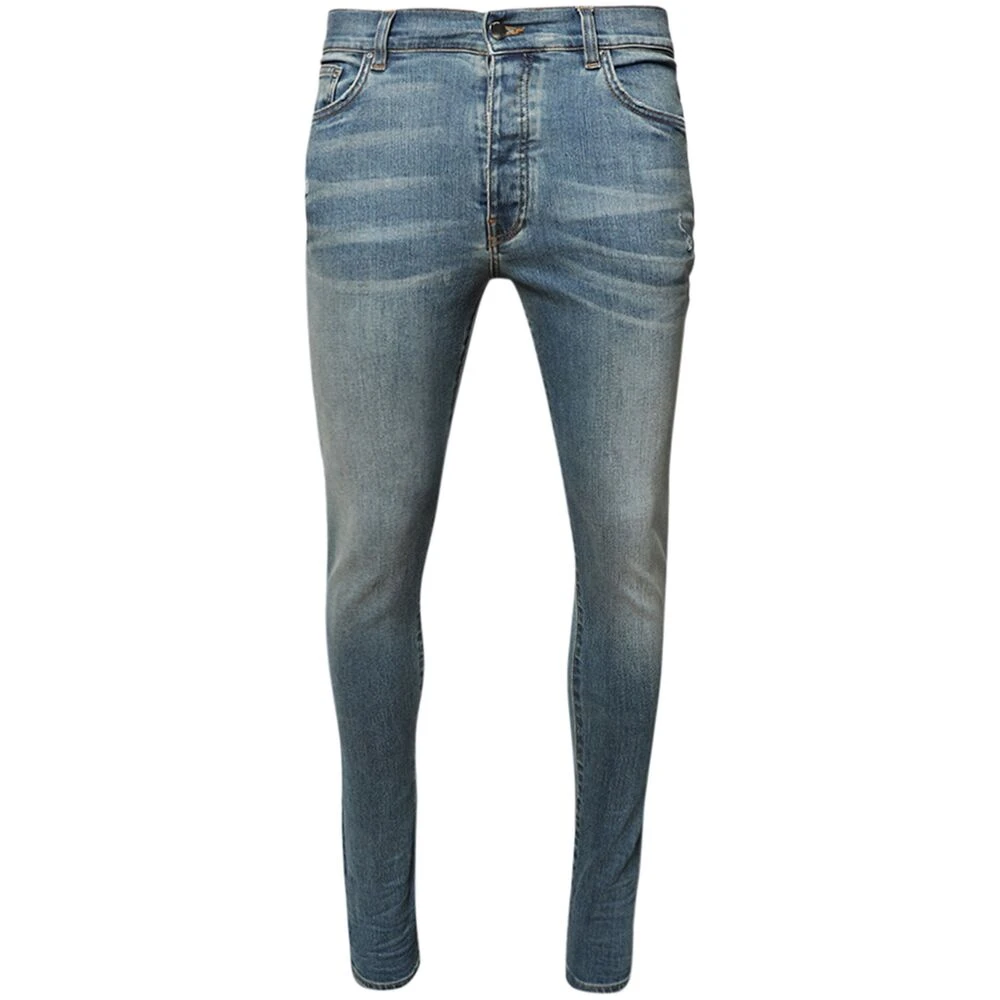 Amiri Blauwe Skinny Stretch Jeans met Logo Blue Heren