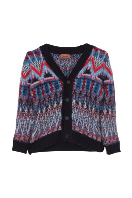 cardigan-tricot-geometrique-colore