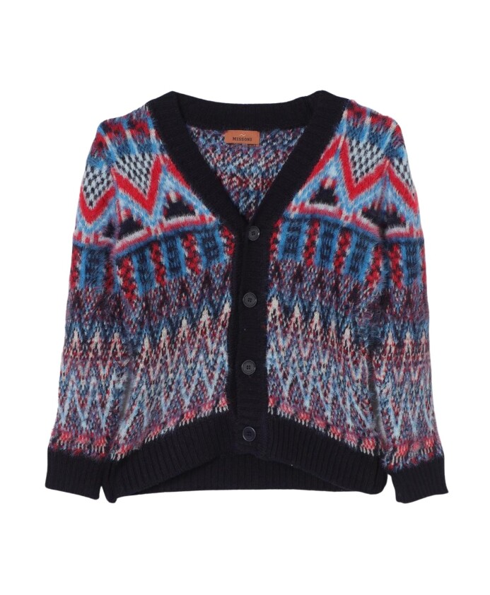 cardigan-tricot-geometrique-colore