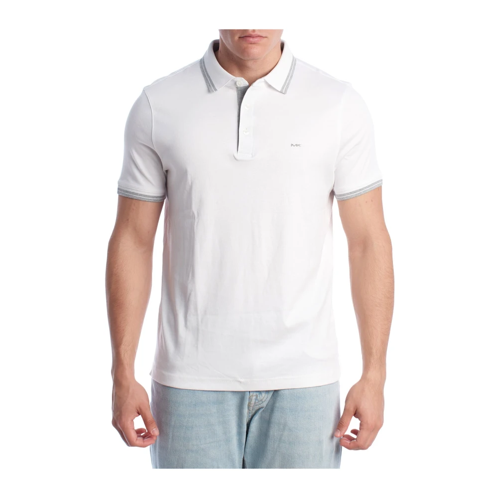 Michael Kors Men's White Polo Shirts, M, Polo Shirts