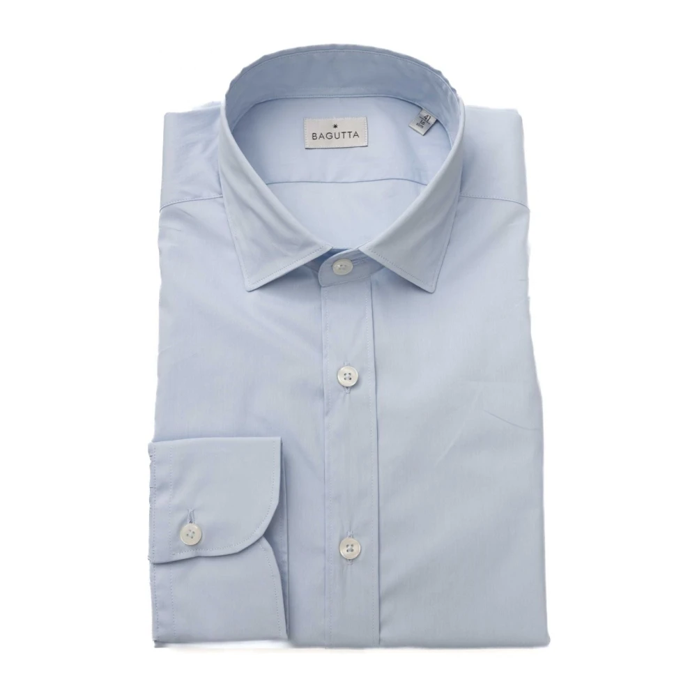 Bagutta Slim Fit Franse Kraag Overhemd Blue Heren
