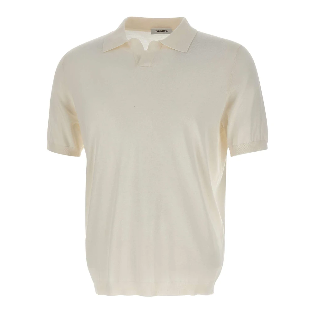 Kangra Herr Vit Toppar 2XL, Bomull, Polo Shirt