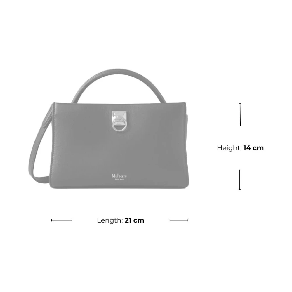 Mulberry Mini Iris Zwarte Lederen Tas Black Dames