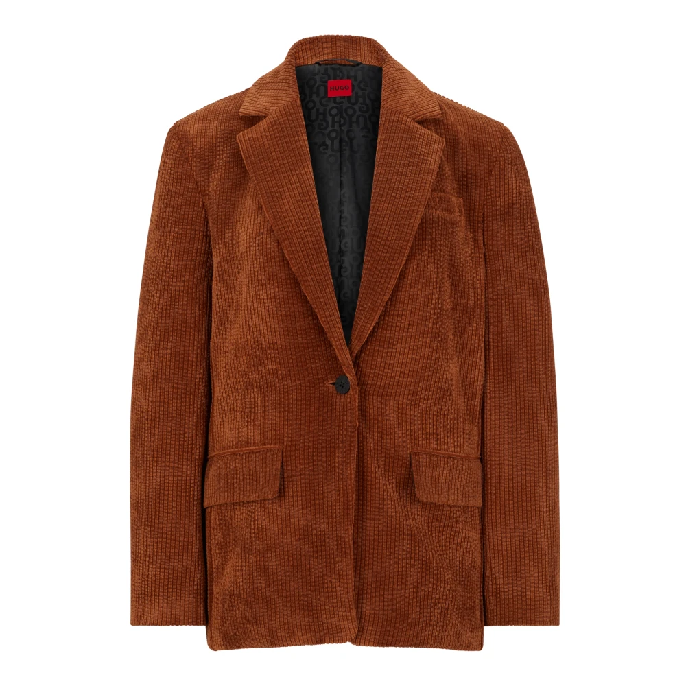 Hugo Brown Blazers, Female, M, Stylish Amugatta-1 Blazer
