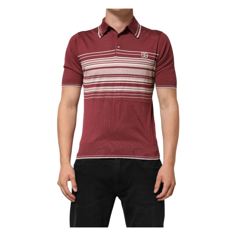 Dolce & Gabbana Men's Multicolor Polo Shirts, M, Short Sleeve Polo Shirt