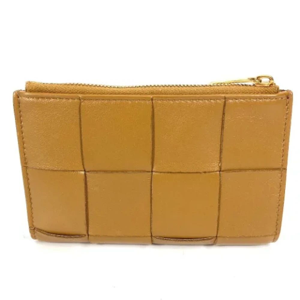 Bottega Veneta Vintage Pre-owned Leather wallets Beige Dames
