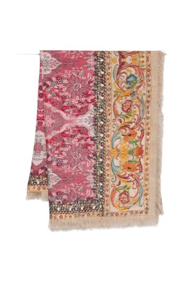 floral-print-beaded-fringed-scarf